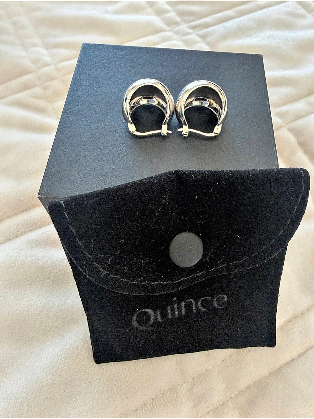 Quince Sterling Silver Dome Hoops Hoop Earrings